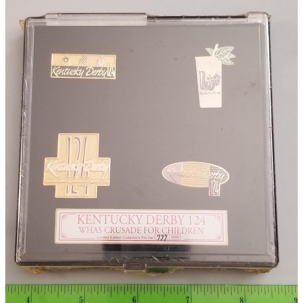 Kentucky Derby 124 Ltd Edition Collector's Pin Set. (799 of 5,000) Seal 1998